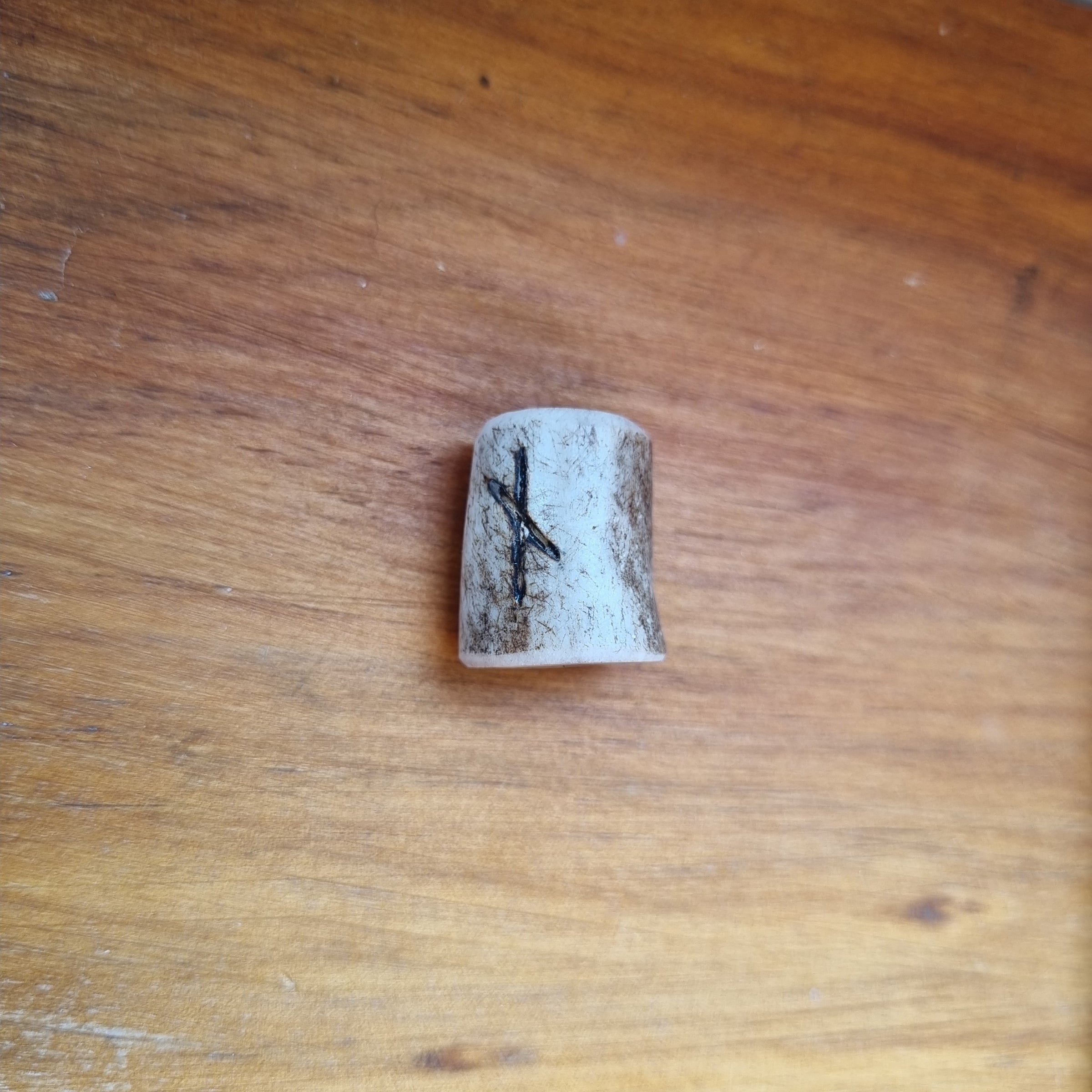 Dread Rune Handmade Naudhiz Rune Dread Bead Tasmanian Antler Need Fire Strength ...